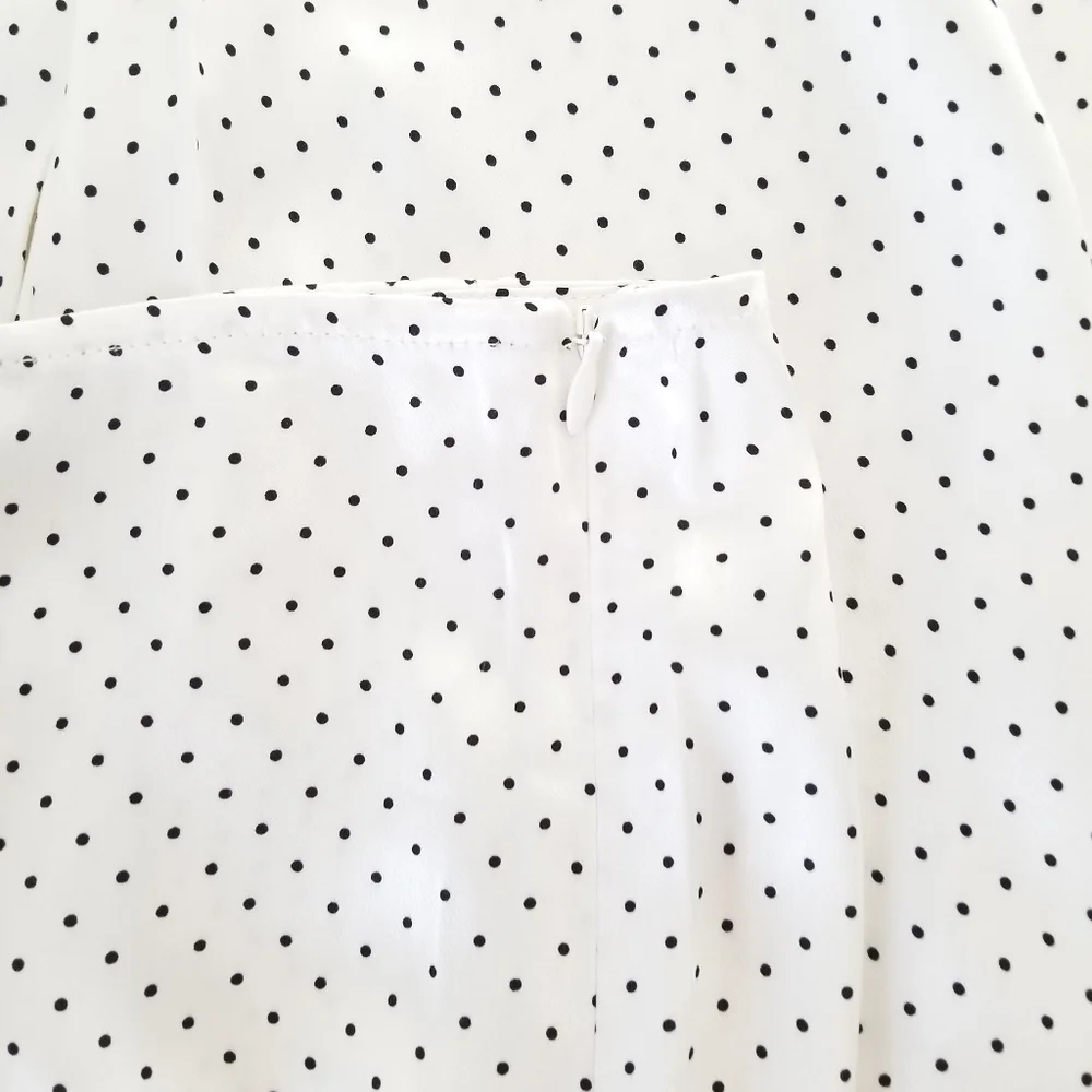 Ganni Cameron Polka Dot Palazzo Wide Leg High Rise Pants Size 6 - Picture 7 of 8